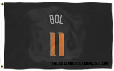 Black Phoenix Suns Bol Bol   Flag (3 X 5)