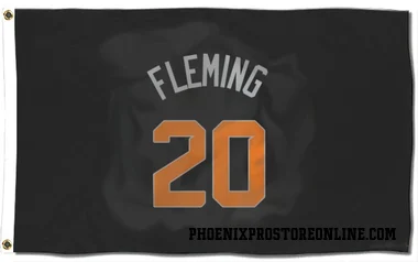Black Phoenix Suns Rasheer Fleming   Flag (3 X 5)