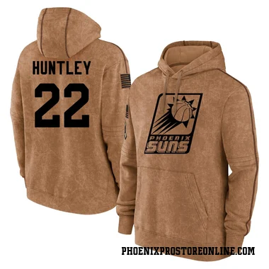 Brown Men's CJ Huntley Phoenix Suns 2023 Salute to Service Club Pullover Hoodie