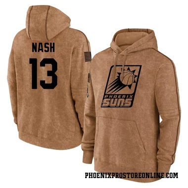 Brown Men's Steve Nash Phoenix Suns 2023 Salute to Service Club Pullover Hoodie