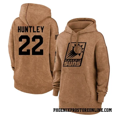 Brown Women's CJ Huntley Phoenix Suns 2023 Salute to Service Pullover Hoodie