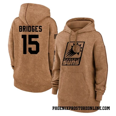 Brown Women's Jalen Bridges Phoenix Suns 2023 Salute to Service Pullover Hoodie