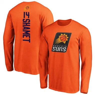 Orange Men's Landry Shamet Phoenix Suns Backer Long Sleeve T-Shirt