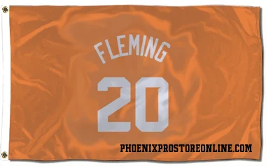 Orange Phoenix Suns Rasheer Fleming   Flag (3 X 5)