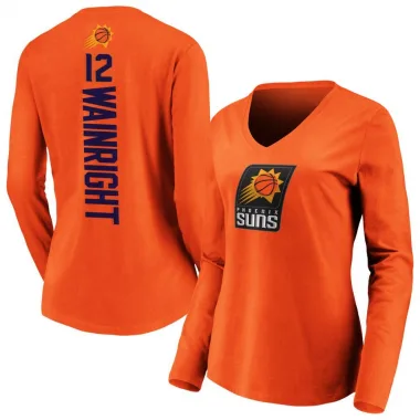 Orange Women's Ish Wainright Phoenix Suns Backer Long Sleeve T-Shirt