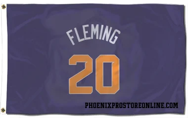 Purple Phoenix Suns Rasheer Fleming   Flag (3 X 5)