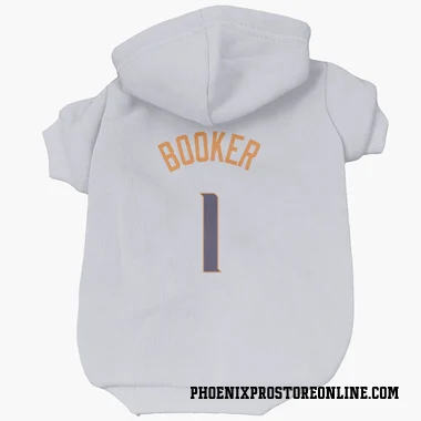 White Phoenix Suns Devin Booker    Dog & Cat Pet Hoodie