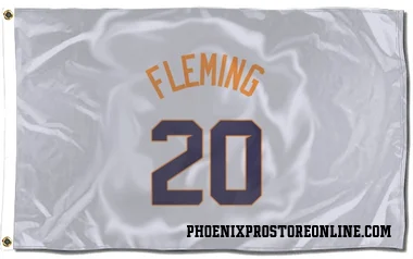 White Phoenix Suns Rasheer Fleming    Flag (3 X 5)