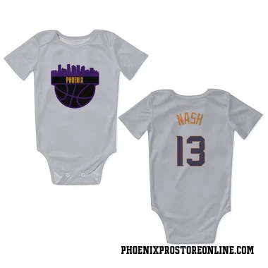 White Phoenix Suns Steve Nash    Newborn & Infant Bodysuit